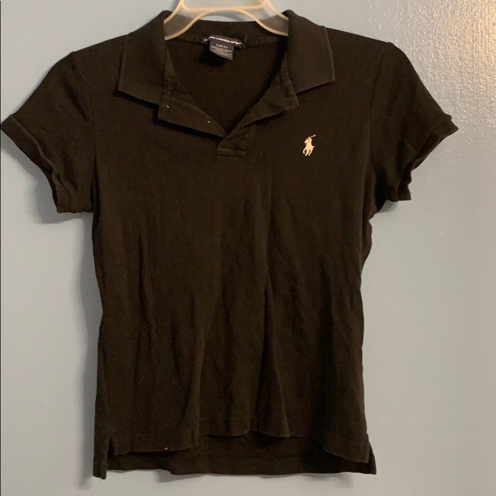 Ralph Lauren black polo size Large slim fit